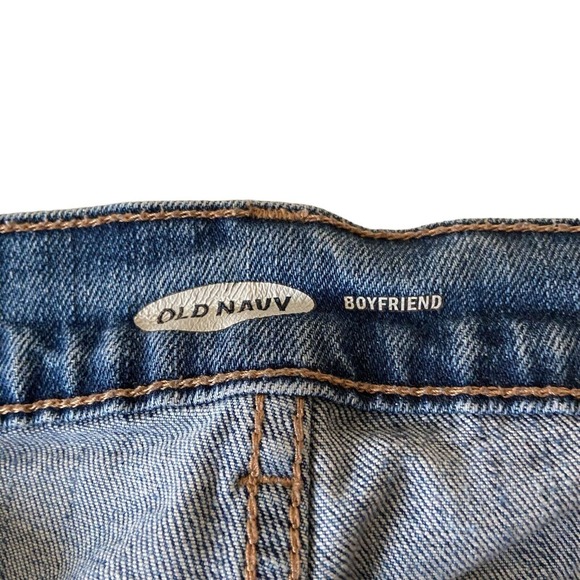 Old Navy‎ Women’s Size 14 Boyfriend Jeans Raw Hem Distressed Ripped Retro - Picture 2 of 15